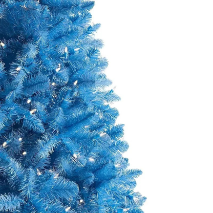 Árvore de Natal Azul Escuro de Salto Alto Premium sem Iluminação Pinheiro de PVC