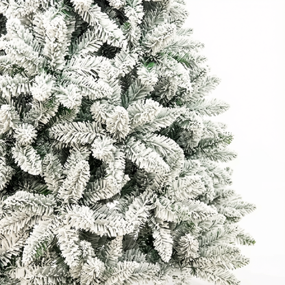 Árvores de Natal Artificiais de 2,3 Metro Pré-Iluminadas para Neve Flocada com Luzes