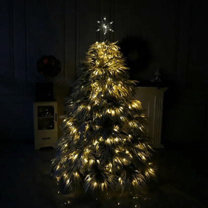 Árvore de Natal Artificial Mini Árvore Natal Branca com Luzes Quentes Decorações Natal