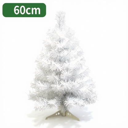 Mini Árvore de Natal Cinza/Branco 60cm  (40 e 50 Galhos) Mesa Pinheiro Artificial de Natal