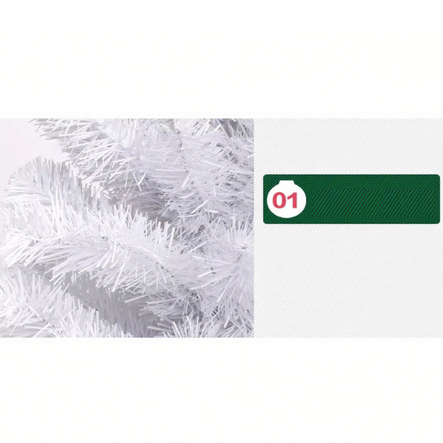 Mini Árvore de Natal Cinza/Branco 60cm  (40 e 50 Galhos) Mesa Pinheiro Artificial de Natal