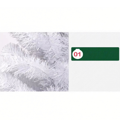 Mini Árvore de Natal Cinza/Branco 60cm  (40 e 50 Galhos) Mesa Pinheiro Artificial de Natal