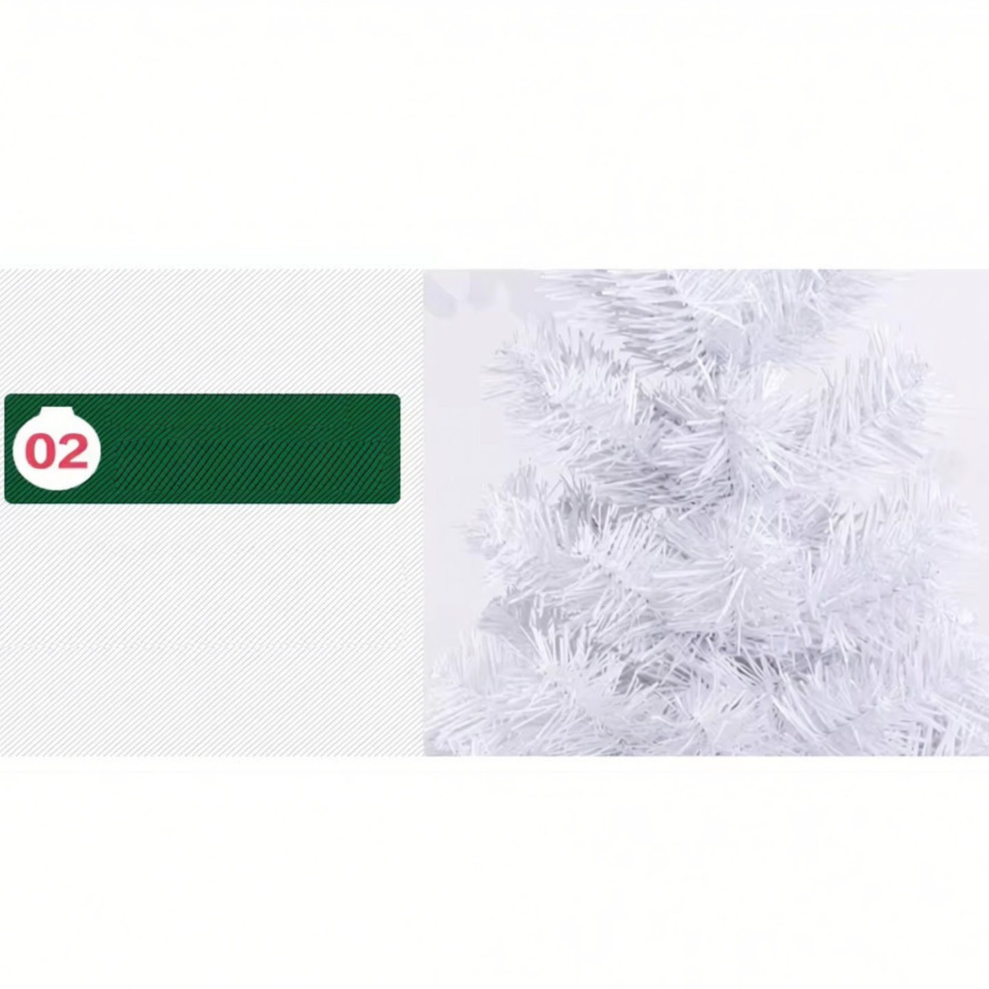 Mini Árvore de Natal Cinza/Branco 60cm  (40 e 50 Galhos) Mesa Pinheiro Artificial de Natal
