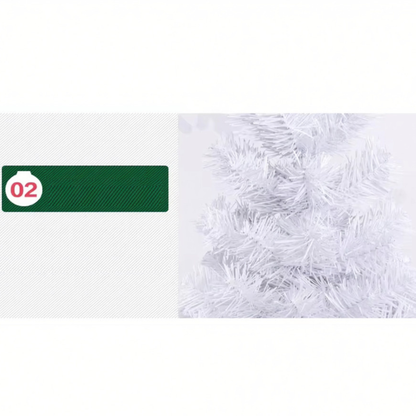 Mini Árvore de Natal Cinza/Branco 60cm  (40 e 50 Galhos) Mesa Pinheiro Artificial de Natal