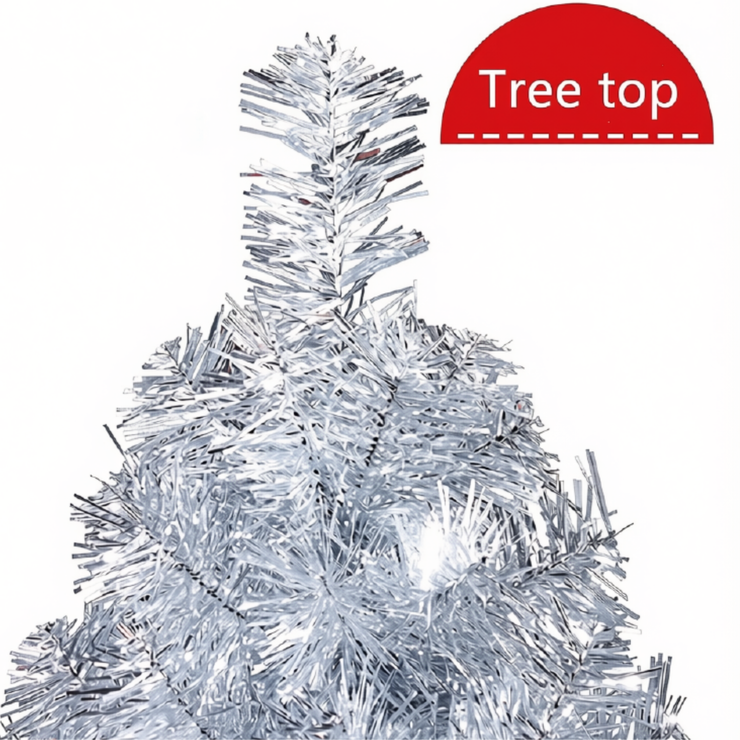 Mini Árvore de Natal Cinza/Branco 60cm  (40 e 50 Galhos) Mesa Pinheiro Artificial de Natal