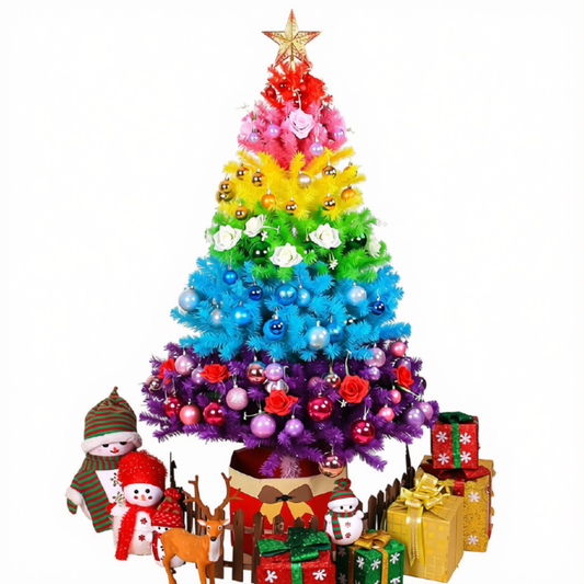 Àrvore de Natal Colorido de 6 Cores Árvore de Natal Artificial Colorida Linda Pinheiro 5 Pés