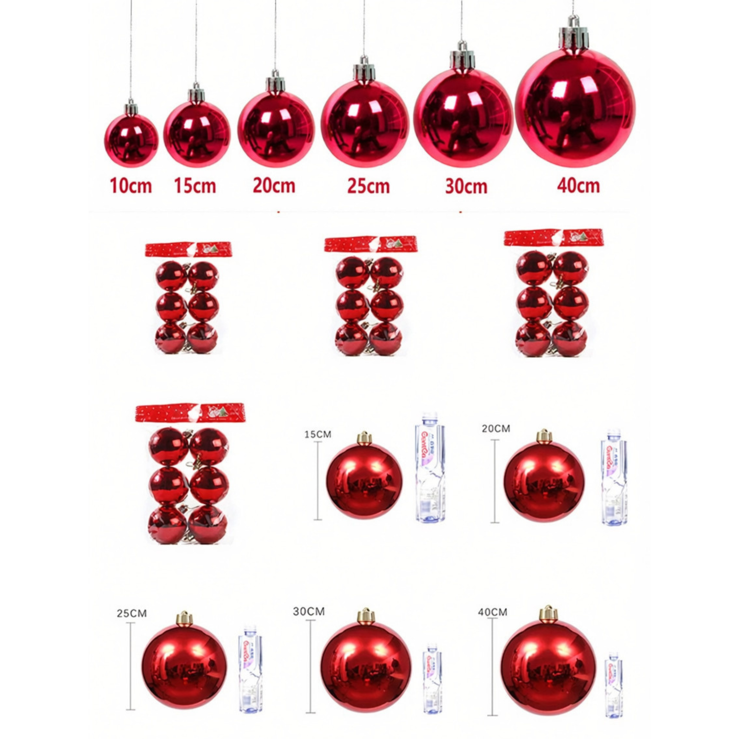 Bolas de Natal 60cm/80cm/100cm Decorativas Bolas de Natal Bolas de Natal