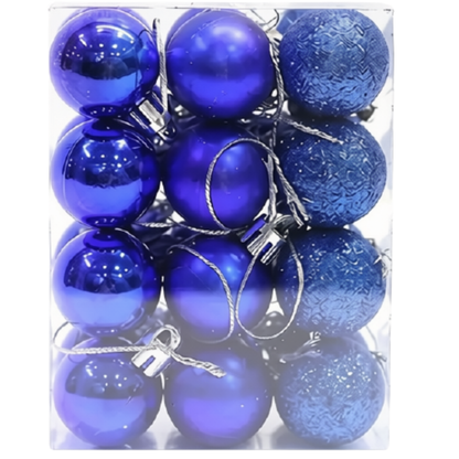 Enfeite de Árvore 24 Peças de Natal Roxo Enfeites 4cm*6cm*8cm*10cm de Natal Decoração