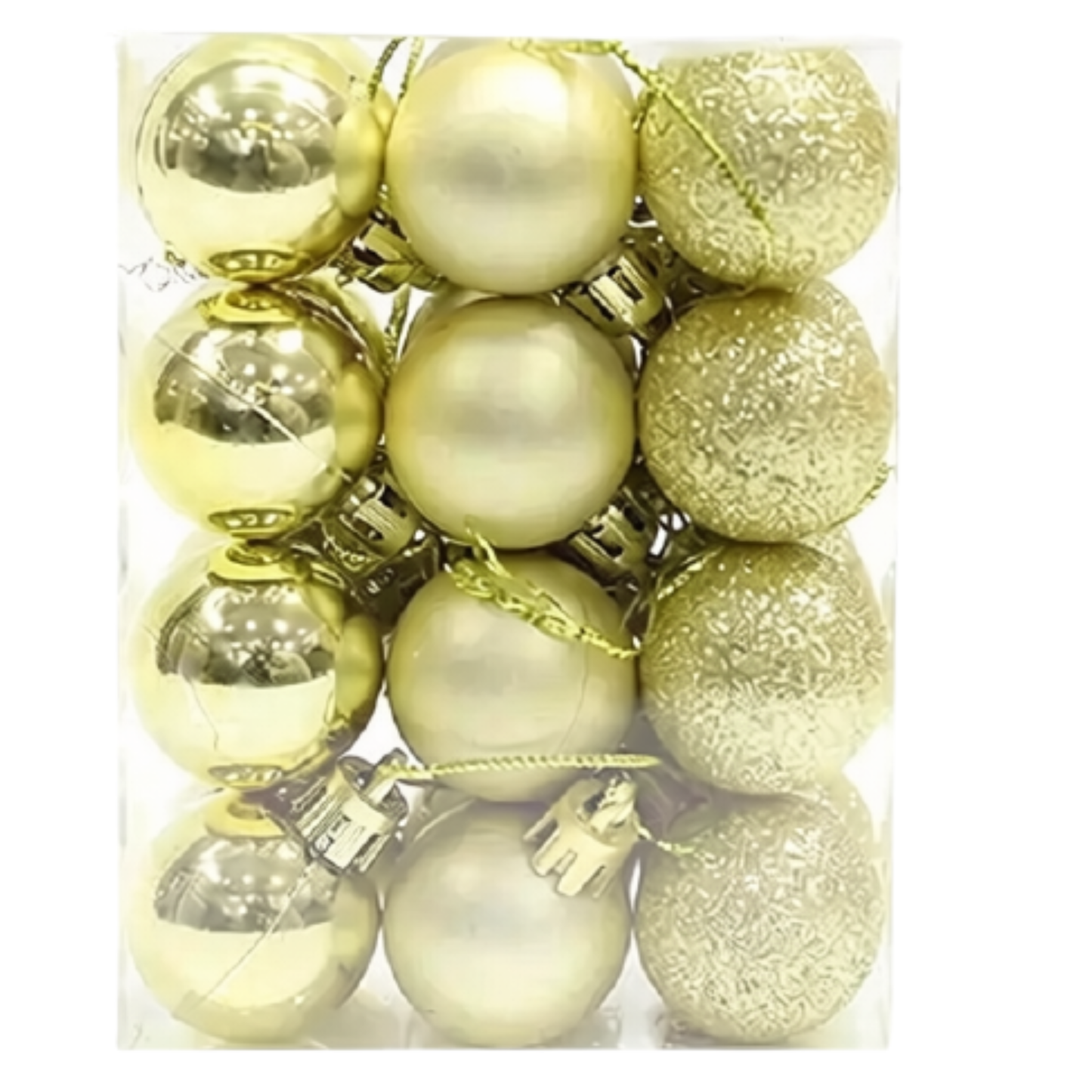 Bola de Natal 24 Peças de Enfeites de Bola de Natal Inquebráveis 4cm*6cm*8cm*10cm