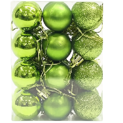 Enfeite de Árvore 24 Peças de Natal Roxo Enfeites 4cm*6cm*8cm*10cm de Natal Decoração