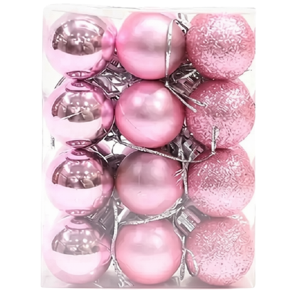 Enfeite de Árvore 24 Peças de Natal Roxo Enfeites 4cm*6cm*8cm*10cm de Natal Decoração