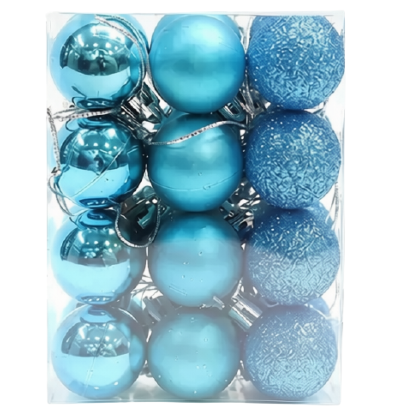 Bola de Natal 24 Peças de Enfeites de Bola de Natal Inquebráveis 4cm*6cm*8cm*10cm
