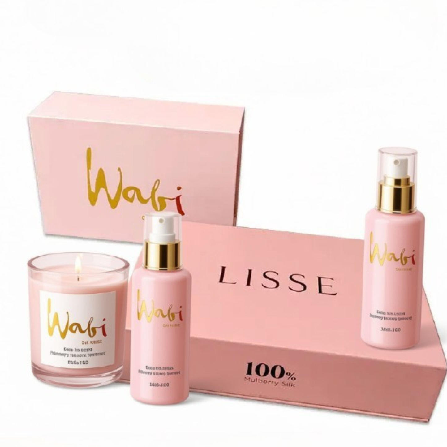 Caixa Kit (Vela+Home Spray) 1 peças Caixas Cor: Rosa de Embalagem 25cm*35cm*15cm