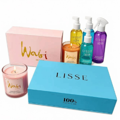 Caixa Kit (Vela+Home Spray) 1 peças Caixas Cor: Rosa de Embalagem 25cm*35cm*15cm