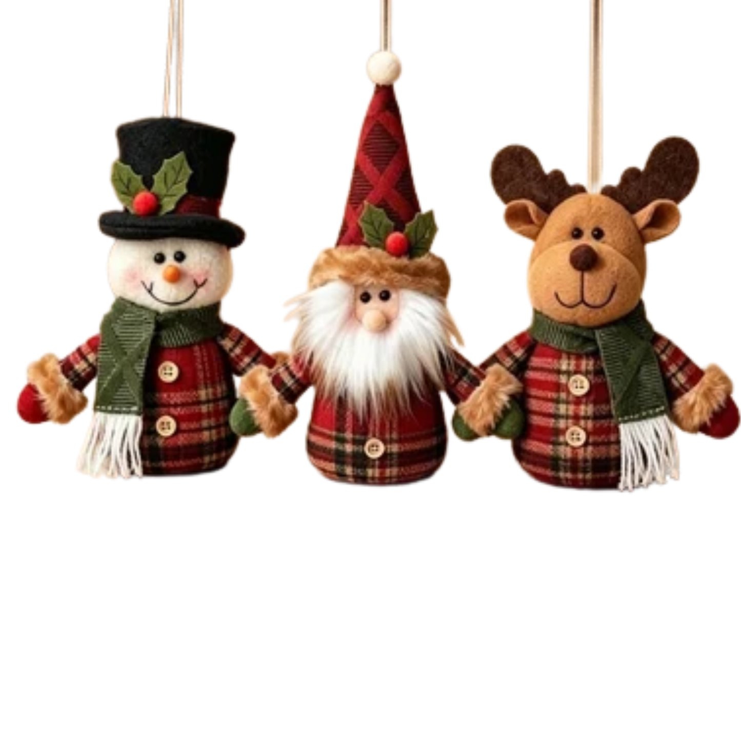 Boneco de Papai Pingente Noel Fofo em Forma de Cervo, Boneca de Natal, Enfeite Pendurar
