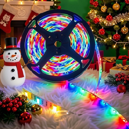 Fita LED Colorida Rolo com 5 Metros com 60 Leds por Metro Fita LED RGB 3528 Autoadesiva