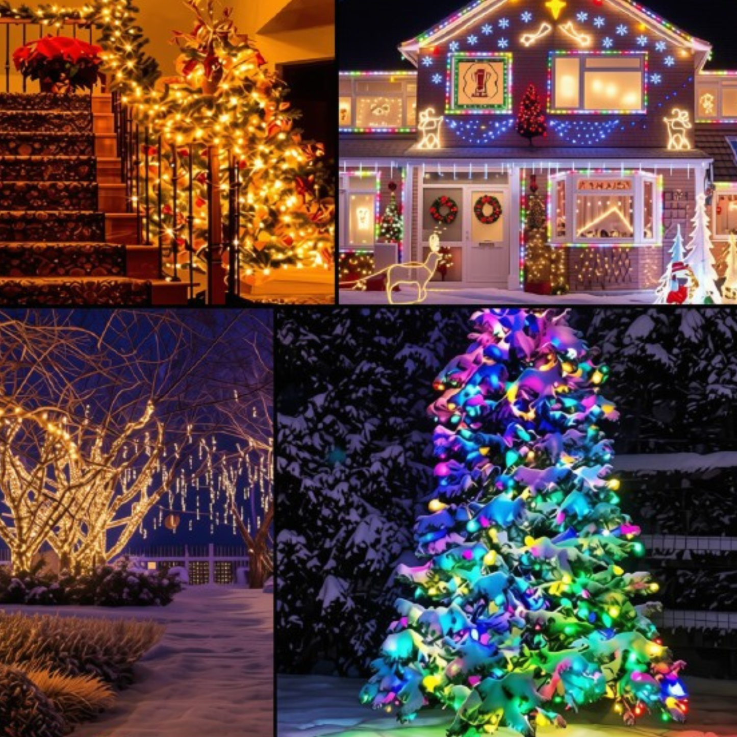 Fita Luzes Decorativas de LED com Cavalo Correndo Pisca Pisca Fita LED RGB 10M