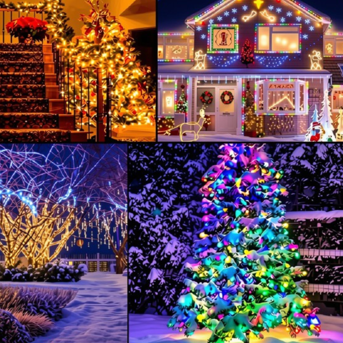 Fita Luzes Decorativas de LED com Cavalo Correndo Pisca Pisca Fita LED RGB 10M