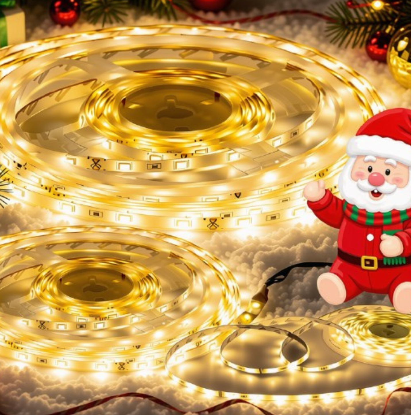 Fita Led 2835 Rolo 5 Metros 300 Leds IP65 Dupla Face + Fonte (Branco Quente)