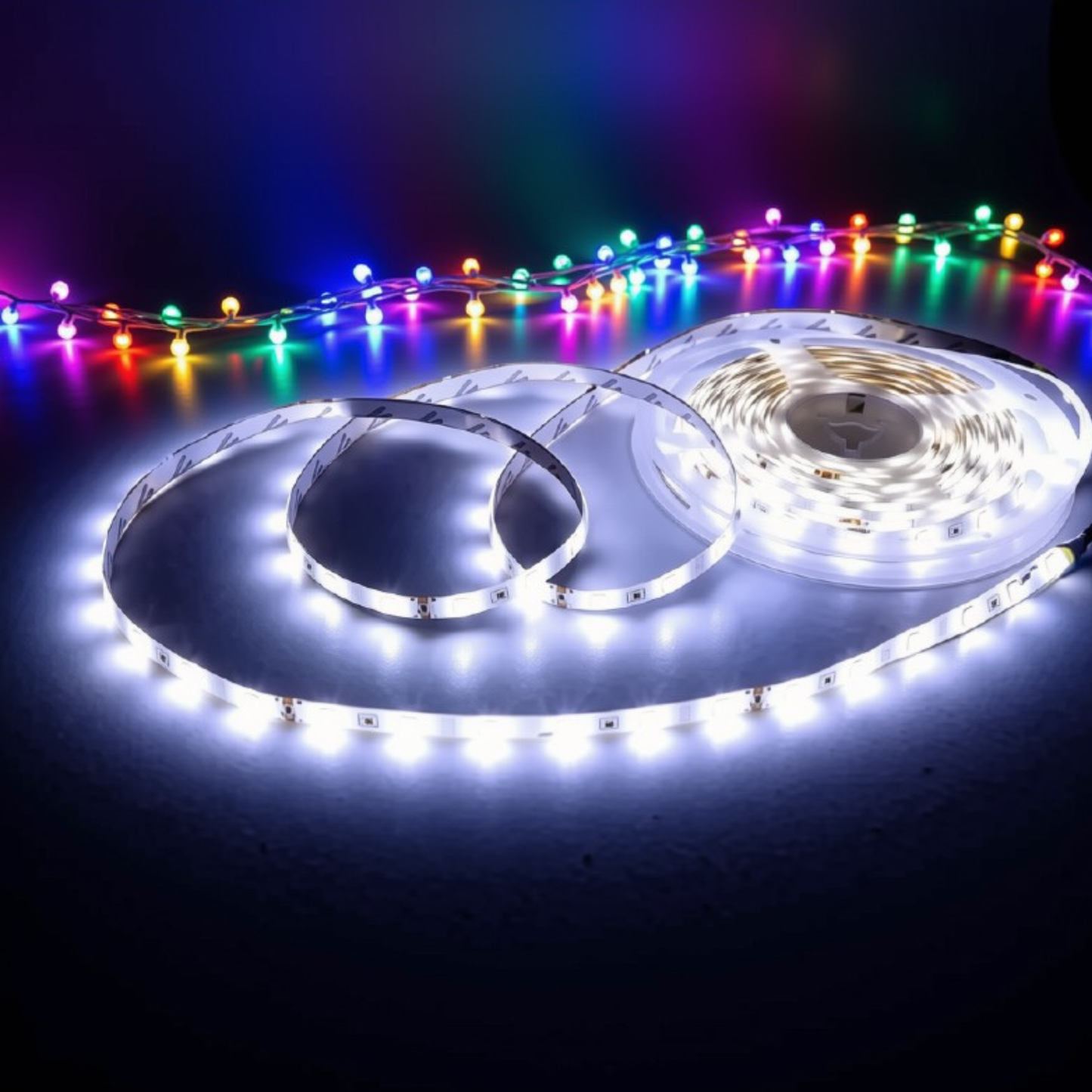 Fita 3528 | Rolo 5m 300 Leds | Dupla Face Para Decoração Natalina Externa(Branco 5M)