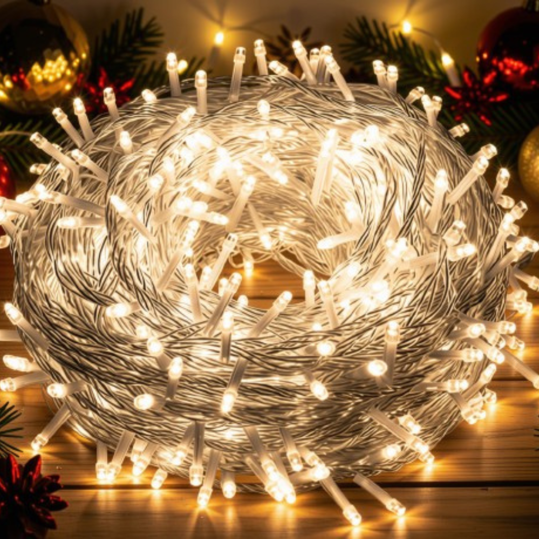 Pisca-Pisca Natalina 100 Leds Colorida 9m 8 Funções 110V / 127V | Tecnologia LED