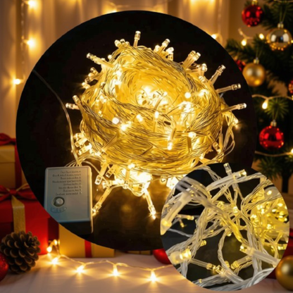 Pisca-Pisca Natalina 100 Leds Colorida 9m 8 Funções 110V / 127V | Tecnologia LED