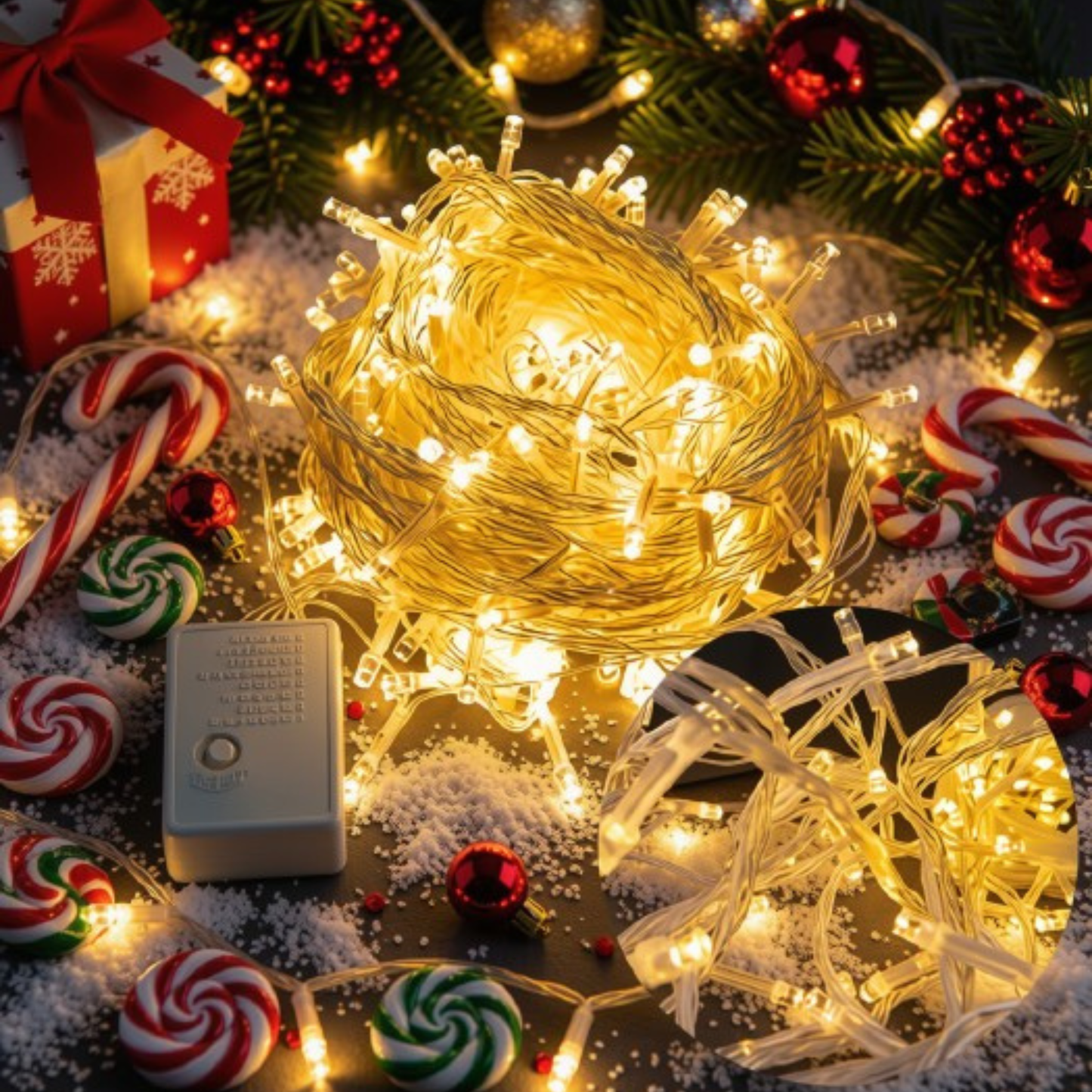 Pisca-Pisca Natalina 100 Leds Colorida 9m 8 Funções 110V / 127V | Tecnologia LED