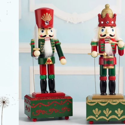 Quebra-Nozes Enfeite de Natal de 30,5 cm, Quebra-Nozes, Caixa de Música de Madeira