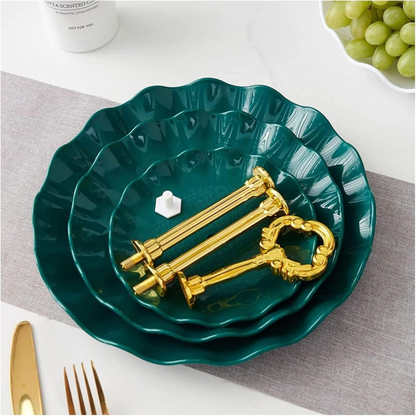 Prato de Frutas de 3 Camadas Estilo Nórdico Fruteira Suporte Frutas Pratos de Mesa Talheres