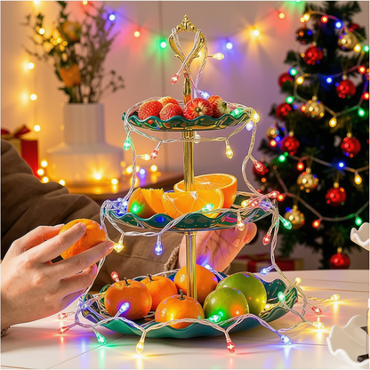Prato de Frutas de 3 Camadas Estilo Nórdico Fruteira Suporte Frutas Pratos de Mesa Talheres