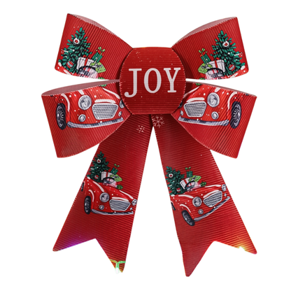 Enfeite Árvore Natal Laço Vermelho Decorado 2 Peças 17cm*14cm Laço grande de Natal