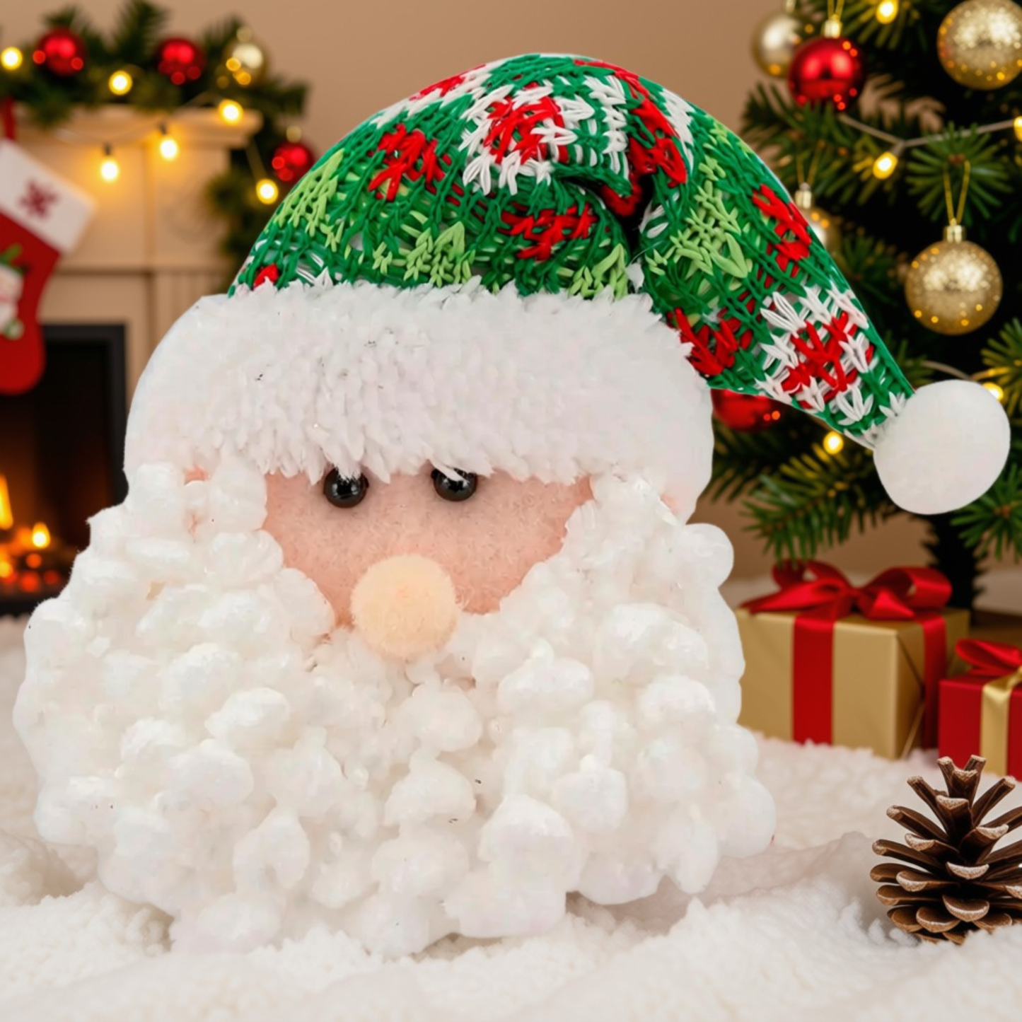 Kit Conjunto 1 Pendentes Árvore Natal Papai-Noel 15cm Ornamento Papai Noel Natalino