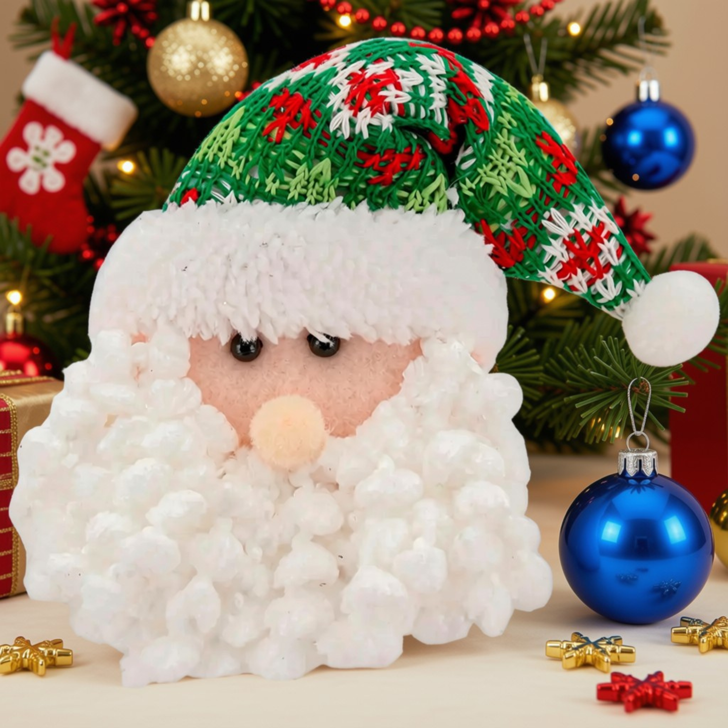 Kit Conjunto 1 Pendentes Árvore Natal Papai-Noel 15cm Ornamento Papai Noel Natalino