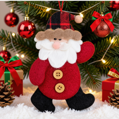 Enfeite Árvore de Natal 1 Peça Pendente Papai Noel 14,5cm Papai Noel Vitrine Natal