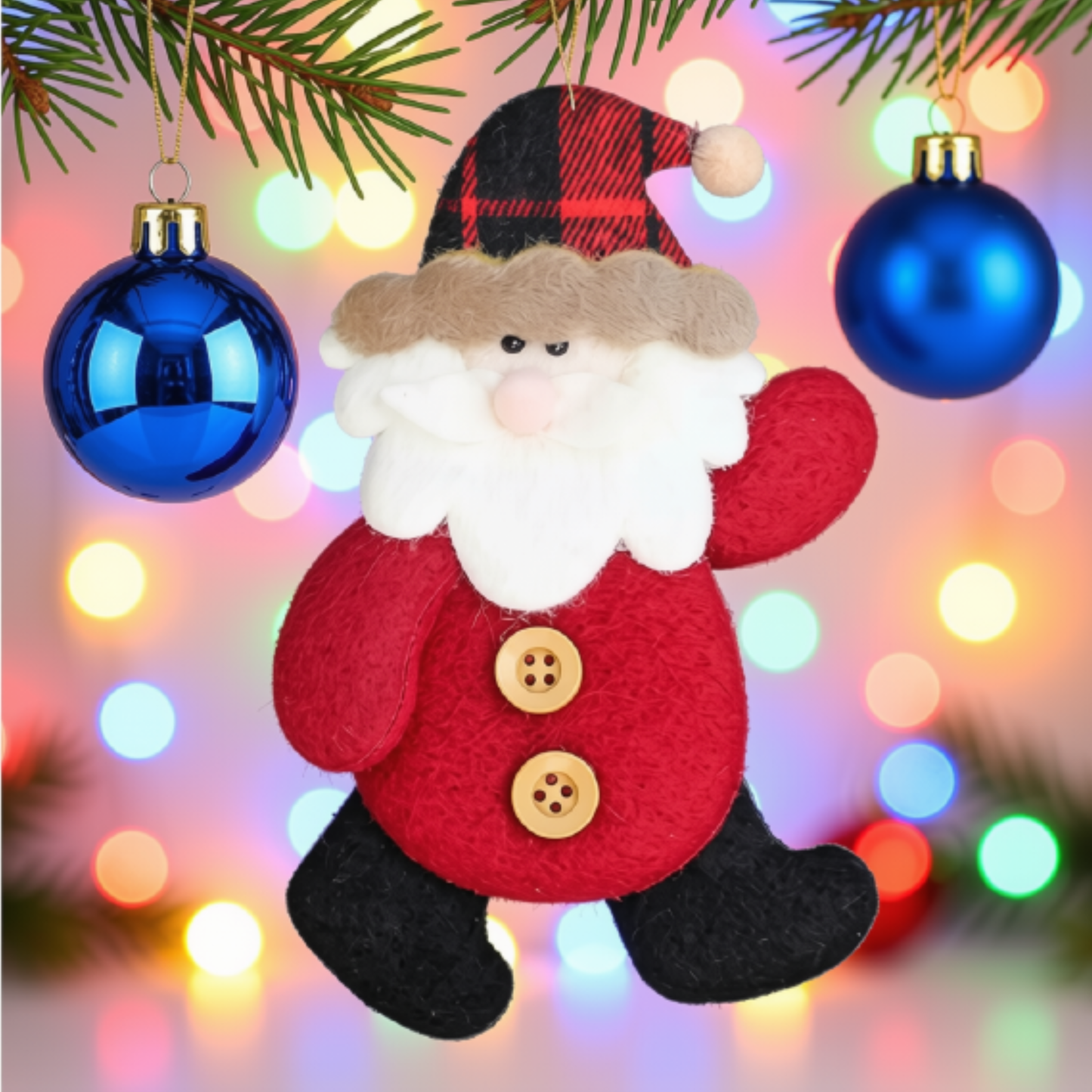 Enfeite Árvore de Natal 1 Peça Pendente Papai Noel 14,5cm Papai Noel Vitrine Natal