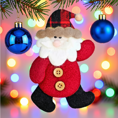 Enfeite Árvore de Natal 1 Peça Pendente Papai Noel 14,5cm Papai Noel Vitrine Natal