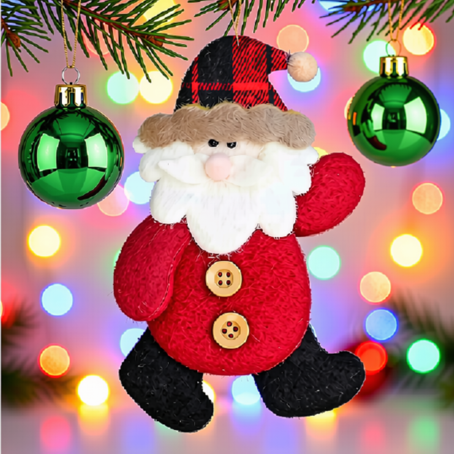 Enfeite Árvore de Natal 1 Peça Pendente Papai Noel 14,5cm Papai Noel Vitrine Natal