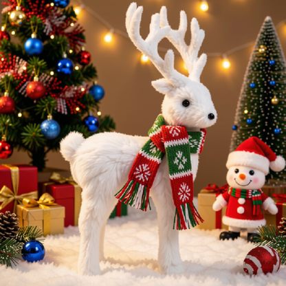 Boneco Natal Enfeite Natalino Rena Felpuda 28cm Rena Felpuda Enfeite Natalino