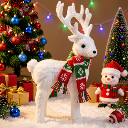 Boneco Natal Enfeite Natalino Rena Felpuda 28cm Rena Felpuda Enfeite Natalino
