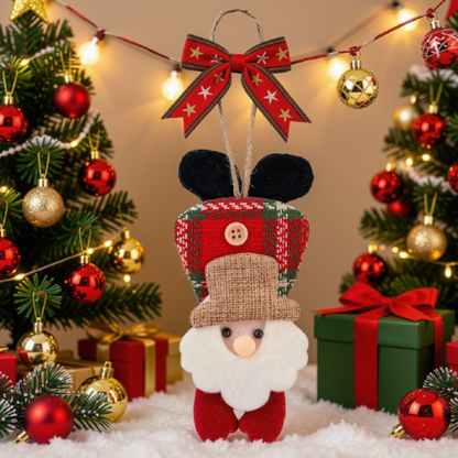 Enfeite Árvore Natal Pendente Papai Noel 1 Peça 19,5cm Pingente Enfeite Papai Noel