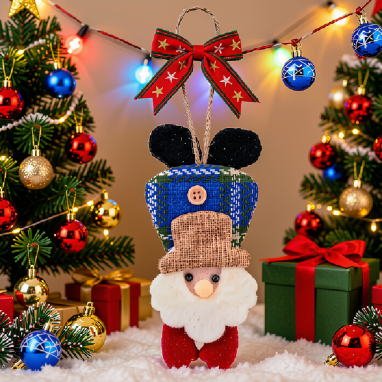 Enfeite Árvore Natal Pendente Papai Noel 1 Peça 19,5cm Pingente Enfeite Papai Noel