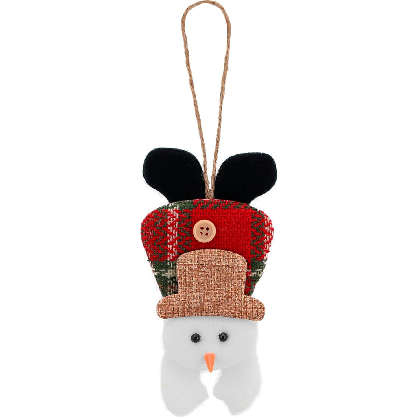 Kit 1 Peça Enfeite Árvore Natal Pendente Boneco de Neve 17cm Ornamento Boneco Neve