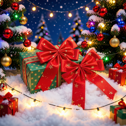 Kit 6 Lacinhos Enfeite Árvore Natal Laços Vermelhos 13cm Laços Vermelhos Árvore de Natal