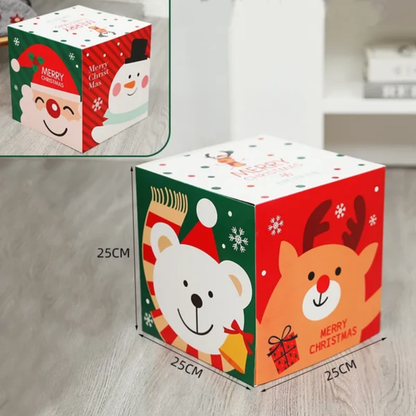 Caixas Natal Lindas 3 Caixas de Presente de Natal com Tampa e Caixas de Natal