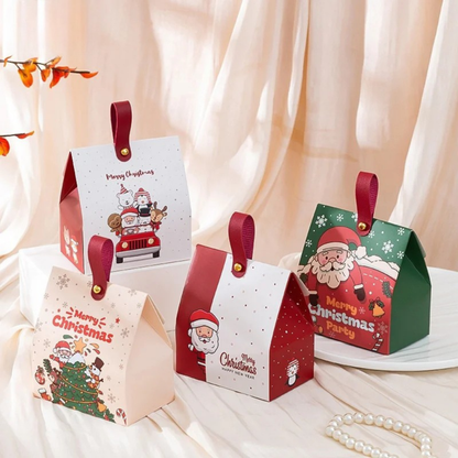 Sacola Temática de Natal 12 Peças Caixa de Embalagem de Frutas de Natal Caixa Presente