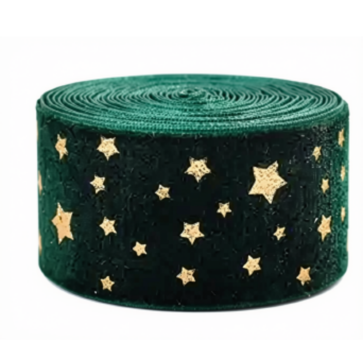 Fita de Natal de Veludo com Estampa de Estrela de Cetim e Seda de 2.5cm*5 Metros