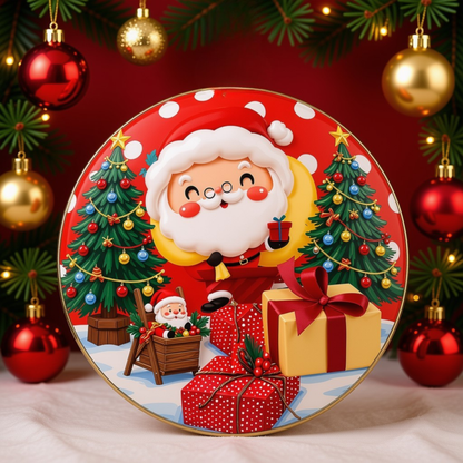 Saia Árvore de Natal Temática Papai Noel 60cm e Saia Para Árvore de Natal Temática Papai