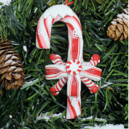 Bengala de Natal Decorativa Kit 1 Enfeite Pendente para Árvore de Natal Doce Bengala 12cm