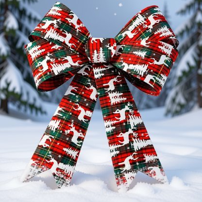 Laço Enfeite Árvore Natal Kit 1 Enfeites Árvore Natal Laço Decorado Figuras Natalinas 28.5cm