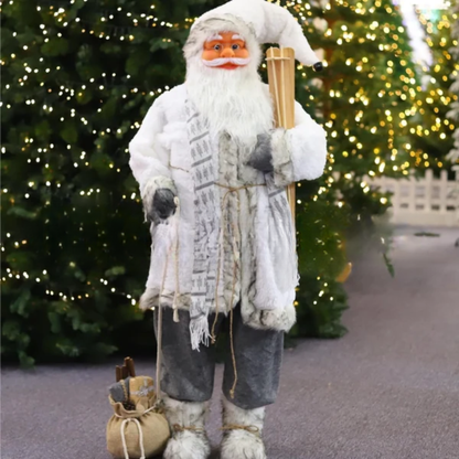 Boneco Papai Noel de Shopping Decoração 1.8 metros e Papai Noel Musical com Saxofone
